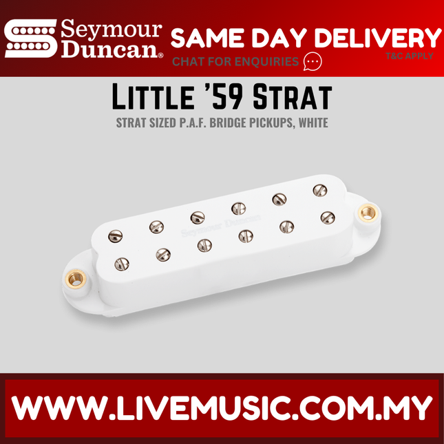 Seymour Duncan SL59-1B Little '59 Bridge Humbucker Strat Pickup - White