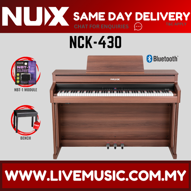 NUX NCK-430 88-Key Digital Piano Scaled Hammer-Action Weighted ( NCK430 / NCK 430 )
