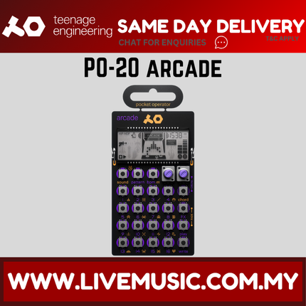 Teenage Engineering PO-20 Arcade – 16-Step Pocket Operator & Chiptune Drum Synth ( PO20 PO 20 )