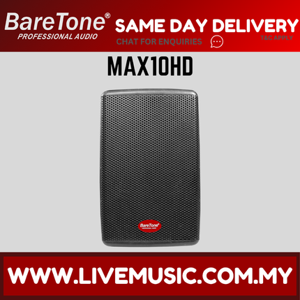Baretone MAX10HD Active Speaker 250w 10Inch ( MAX-10HD MAX 10HD )