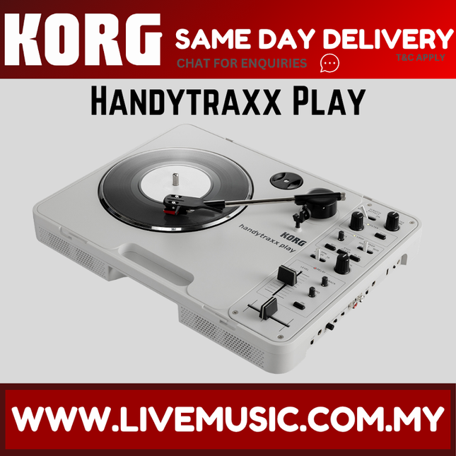Korg Handytraxx Play Portable Turntable with DJ Performance Controls ( HandytraxxPlay )
