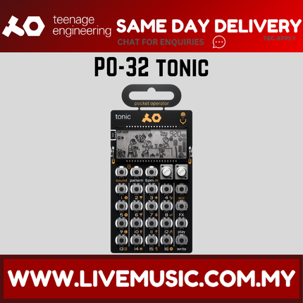 Teenage Engineering PO-32 Tonic Pocket Operator Drum Synth with Microtonic Sound Engine ( PO32 PO 32 )