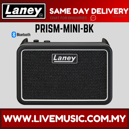 Laney PRISM-Mini-BK Portable Amplifier w/Bluetooth speaker, Black ( PRISMMini PRISM Mini ) (Copy)