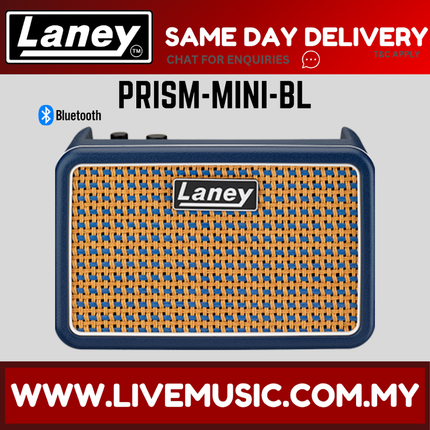 Laney PRISM-Mini-BL Portable Amplifier w/Bluetooth speaker, Blue ( PRISMMini PRISM Mini )