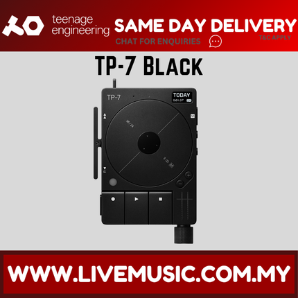 Teenage Engineering TP-7 Ultra Portable Audio Recorder with Multi-Track Recording - Black ( TP7 TP-7 )