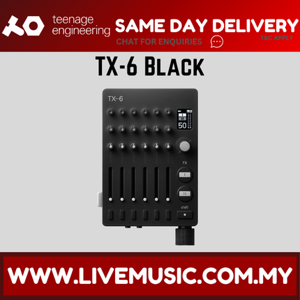 Teenage Engineering TX-6 Ultra-Compact Multichannel Audio Mixer with USB Interface - Black ( TX6 TX 6 )