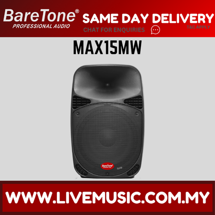 Baretone MAX15MW 15" 600W Passive Speaker - Each ( MAX-15MW MAX 15MW )