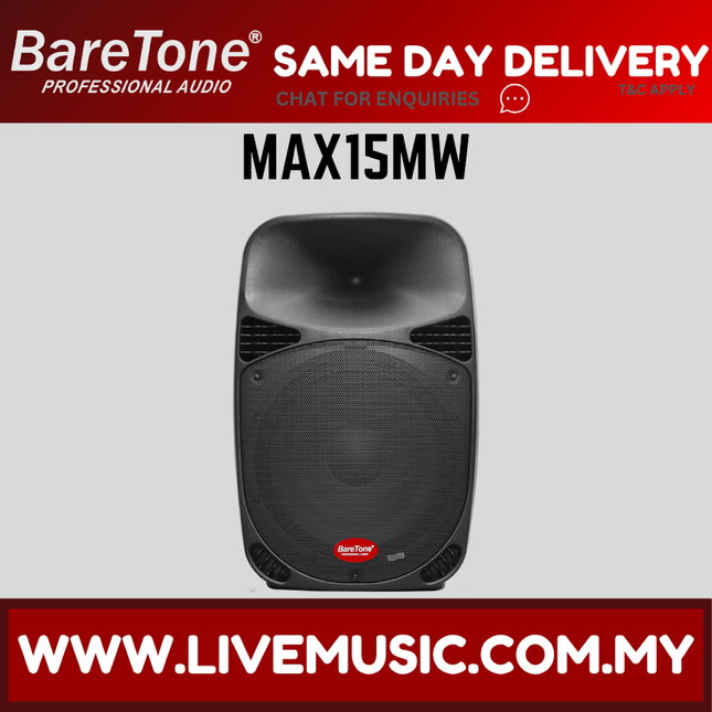Baretone MAX15MW 15" 600W Passive Speaker - Each ( MAX-15MW MAX 15MW )