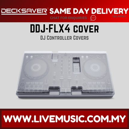 Decksaver DSLE-PC-DDJFLX4 Le Pioneer DJ DDJ-FLX4 Cover - ( DSLE PC DDJFLX4 DSLEPCDDJFLX4 )