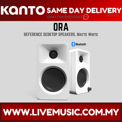 Kanto ORA Powered Desktop Speakers - Matte White