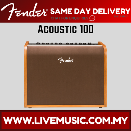 Fender Acoustic 100 100W Guitar Combo Amplifier, 230V UK