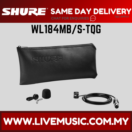 Shure WL184MB/S-TQG Low-profile Supercardioid Lavalier Microphone ( WL184MBS TQG WL184MBSTQG )