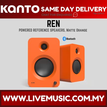 Kanto REN Powered Bookshelf Speaker - Matte Orange