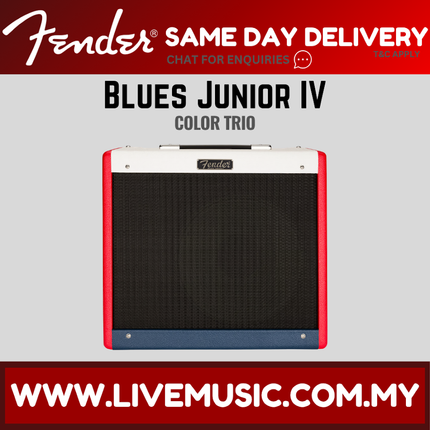 Fender Blues Junior IV Color Trio Guitar Combo Tube Amplifier, 230V UK