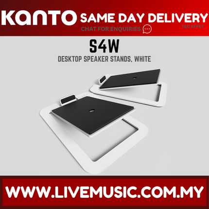 Kanto S4W Desktop Speaker Stands - White