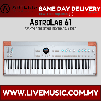 Arturia AstroLab 61 Stage Keyboard, Silver ( ASTROLAB61 ASTROLAB-61 )