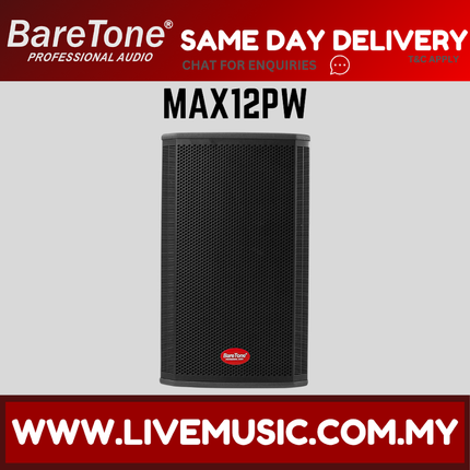 Baretone MAX12PW 12" 800W Passive Speaker ( MAX 12PW MAX-12PW )