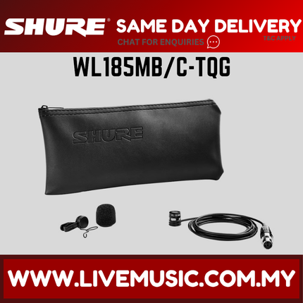 Shure WL185MB/C-TQG Low Profile Cardioid Lavalier Microphone ( WL185MBC TQG WL185MBCTQG )