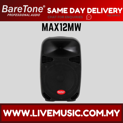 Baretone MAX12MW 12" Portable Passive Speaker ( MAX-12MW MAX 12MW )