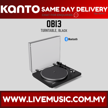 Kanto OBI3 Turntable with Bluetooth and Phono Preamp - Black ( OBI 3 OBI-3 )
