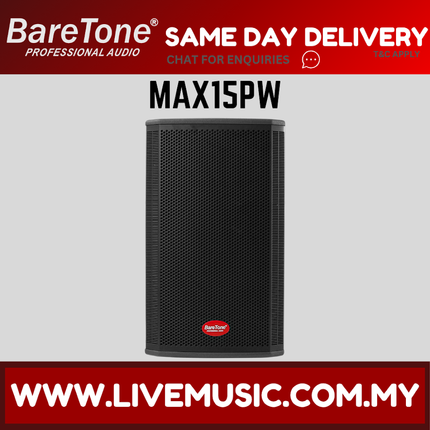 Baretone MAX15PW 15" 1000W Passive Speaker ( MAX-15PW MAX 15PW )