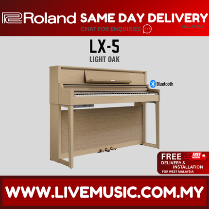 Roland LX-5 88-Key Baby Grand Digital Piano w/ Bench, Light Oak ( LX5 / LX 5 )