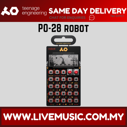 Teenage Engineering PO-28 Robot Pocket Operator Synthesizer (PO28 PO 28 )