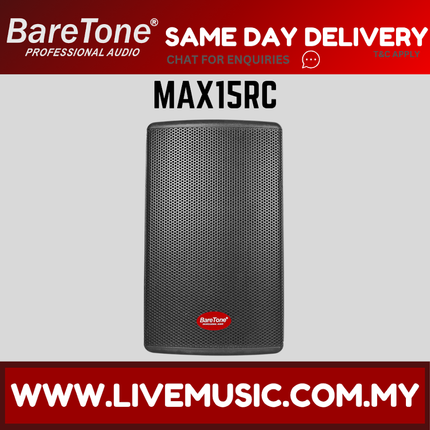 BARETONE MAX15RC 500W ACTIVE SPEAKER 15" ( MAX 15RC MAX-15RC )
