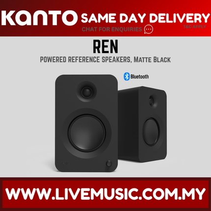 Kanto REN Powered Bookshelf Speaker - Matte Black