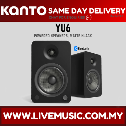 Kanto YU6 Powered Bookshelf Speaker - Matte Black ( YU-6 YU 6 )