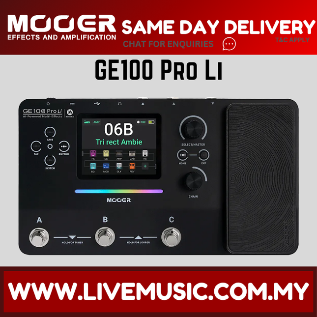 Mooer GE100 Pro Li AI Intelligent Multi-Effects ( GE100ProLi )
