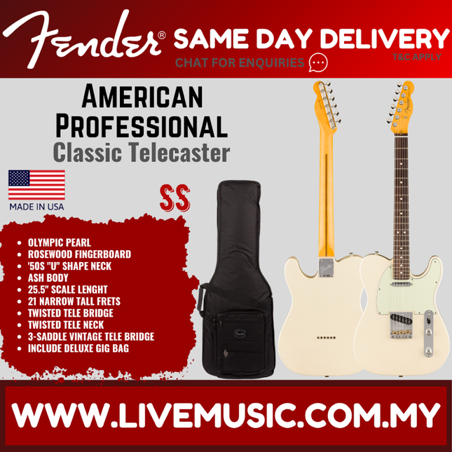 Olympic pearl electric Telecaster-style guitar with maple neck and dual pickups