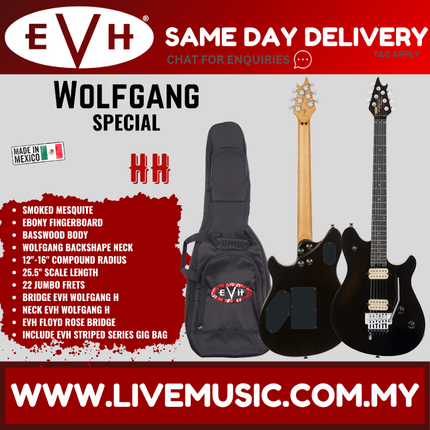 EVH Wolfgang Special Electric Guitar, Ebony FB, Smoked Mesquite