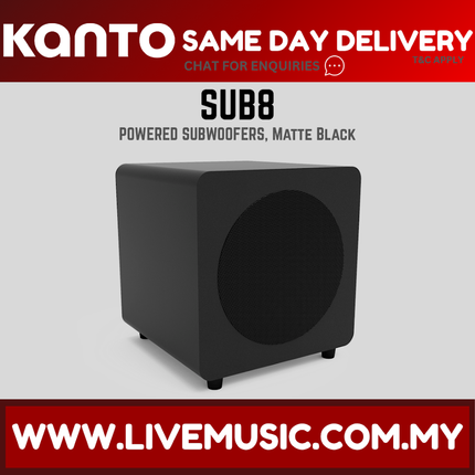 Kanto SUB8 Powered Subwoofer - Matte Black ( SUB 8 SUB-8 )
