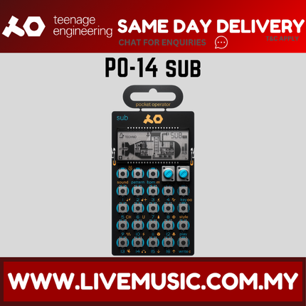 Teenage Engineering PO-14 Sub – Pocket Operator Bass Synthesizer ( PO14 PO 14)