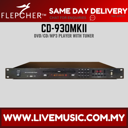 FLEPCHER CD-930MKII DVD/CD/MP3 Player with Tuner ( CD930MKII CD 930MKII )