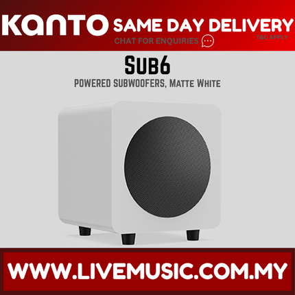 Kanto SUB6 Powered Subwoofer - Matte White (SUB 6 SUB-6 )