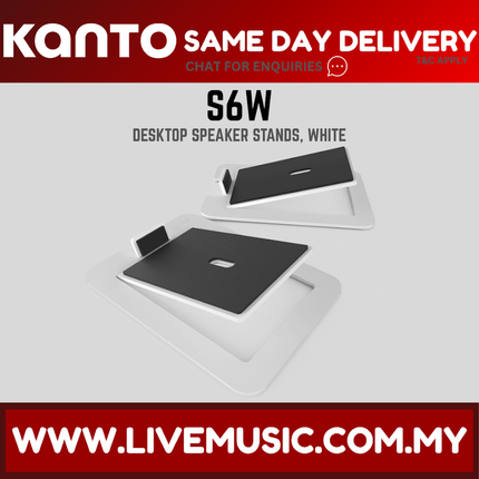 Kanto S6W Desktop Speaker Stands - White