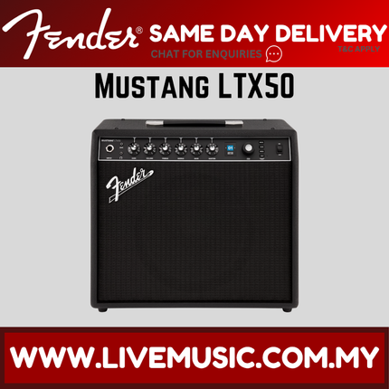 Fender Mustang LTX50 Guitar Amplifier, 230V, UK ( LTX-50 LTX 50 )