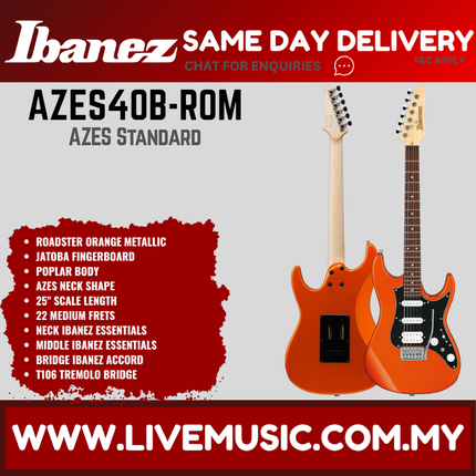 Ibanez AZES40B-ROM AZES Standard Series Electric Guitar, Three Tone Sunburst ( AZES40BROM AZES40B ROM )