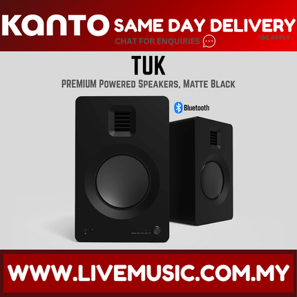 Kanto TUK Premium Powered Bookshelf Speaker - Matte Black