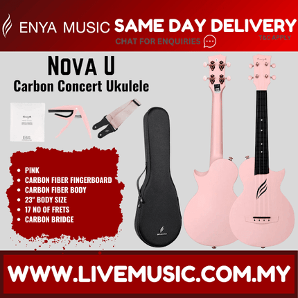 Enya Nova U 23" Concert Ukulele - Pink ( NOVA-U / NOVAU )