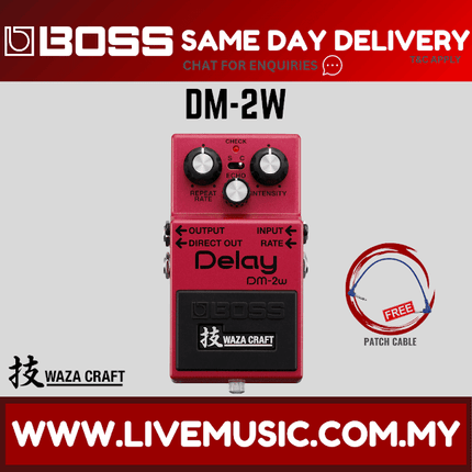 Boss DM-2W Waza Craft Delay Guitar Effect Pedal (DM2W DM 2W)