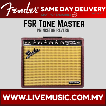 Fender FSR Tone Master Princeton Reverb Guitar Amplifier, Bordeaux/Wheat, 230V EU