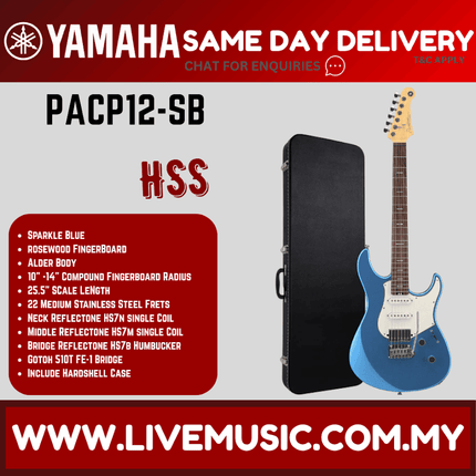 Yamaha PACP12 Pacifica Professional Electric Guitar - Sparkle Blue ( PACP 12 / PACP-12 )
