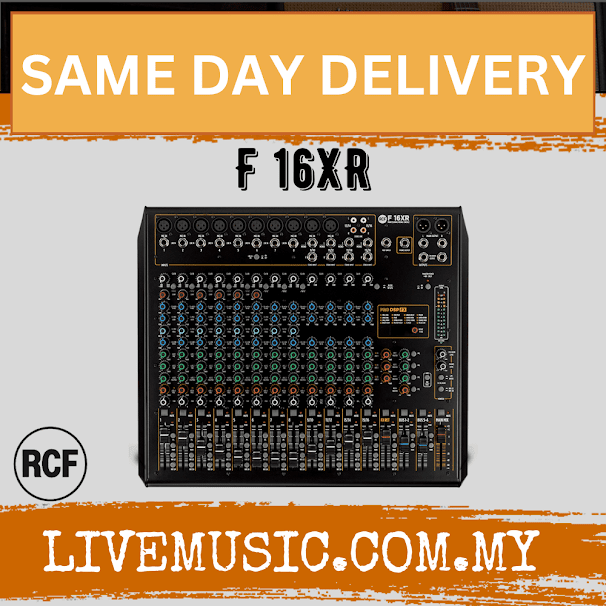 RCF F 16XR 16-channel Mixing Console with Multi-fx & Recording  ( F16XR / F-16XR )