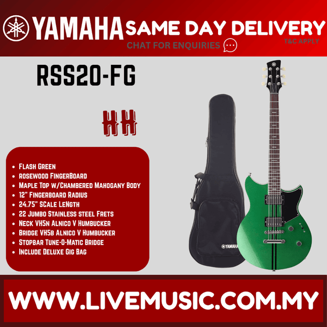 Yamaha Revstar Standard RSS20 Electric Guitar - Flash Green ( RSS20 / RSS 20 )