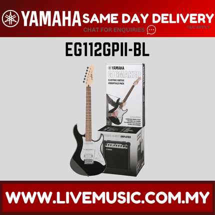 Yamaha Gigmaker EG112GPII Electric Guitar Essentials Pack - Black ( EG-112GPII EG 112GPII )