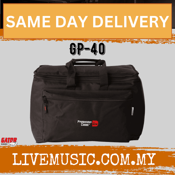 Gator GP-40 Par Can Light Bag with Hook & Loop Adjustable Divider Interior ( GP40 / GP 40 )