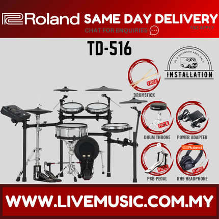 Roland TD-516 Electronic Digital Drum Set w/Accessories ( TD516 TD 516 ) Replace TD-27KV2 TD27KV2